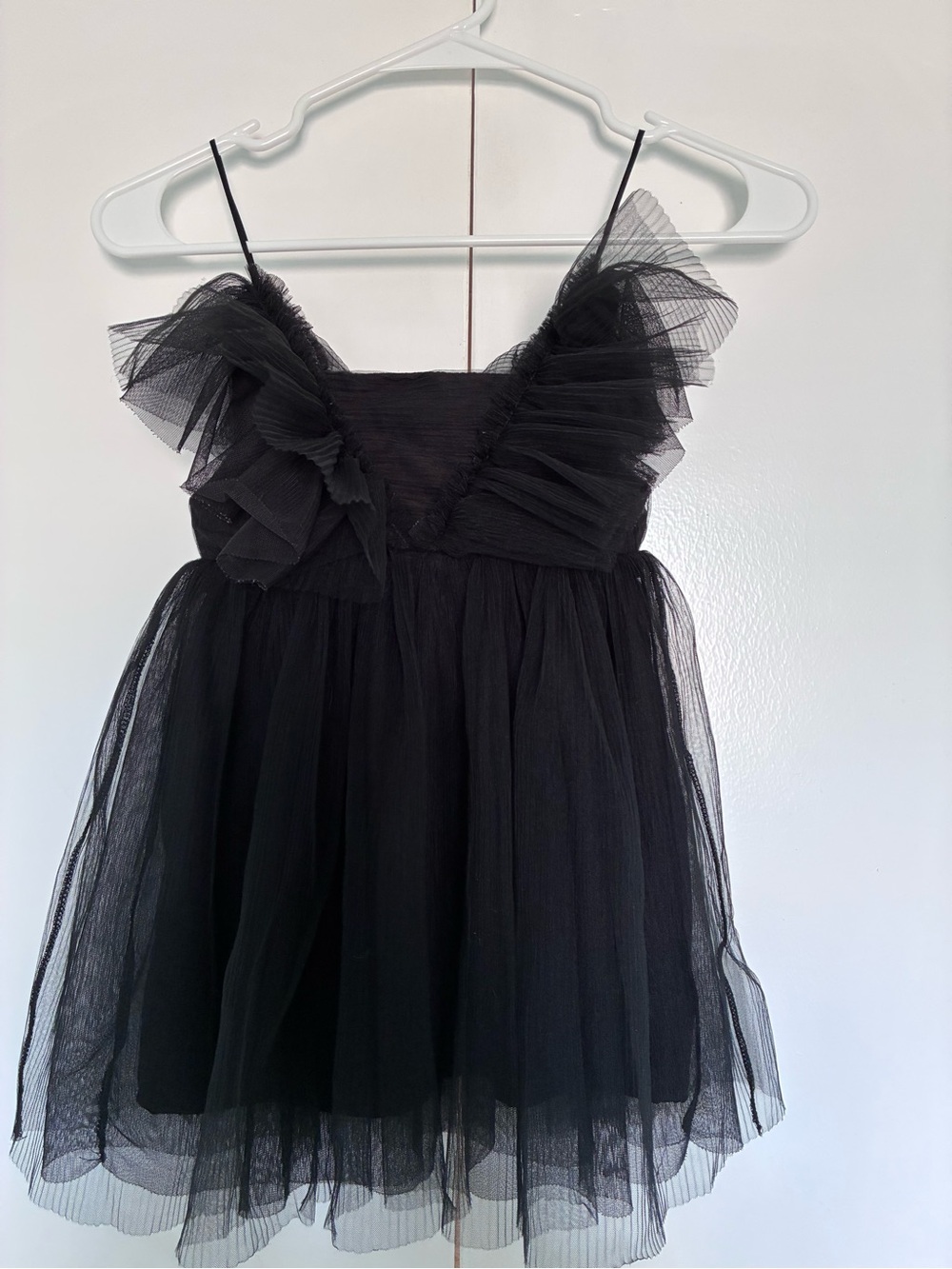 H&M Black Tulle Ruffle Party Dress for Toddler Girls